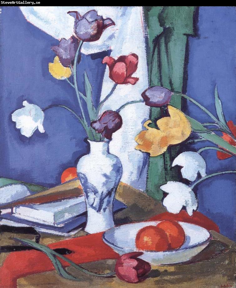 Samuel John Peploe Tulips and Fruit